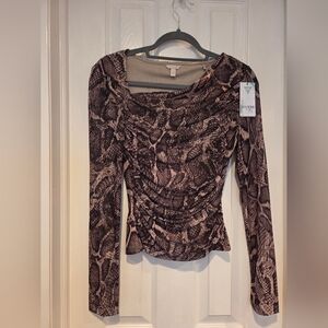 GUESS Brand - Ladies Phython Skin Print Blouse - Size S - BRAND NEW!